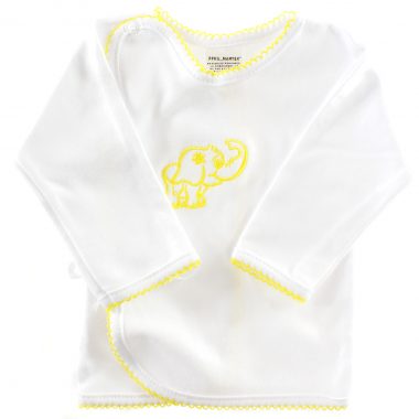 Koszulka niemowlęca z haftem żółtym
