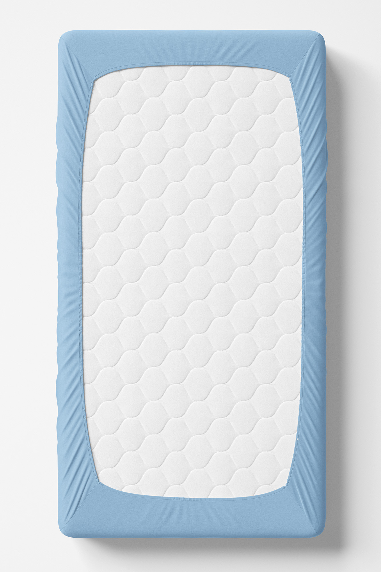 Prześcieradło jersey z gumką dla dzieci- niebieskie - obrazek 2