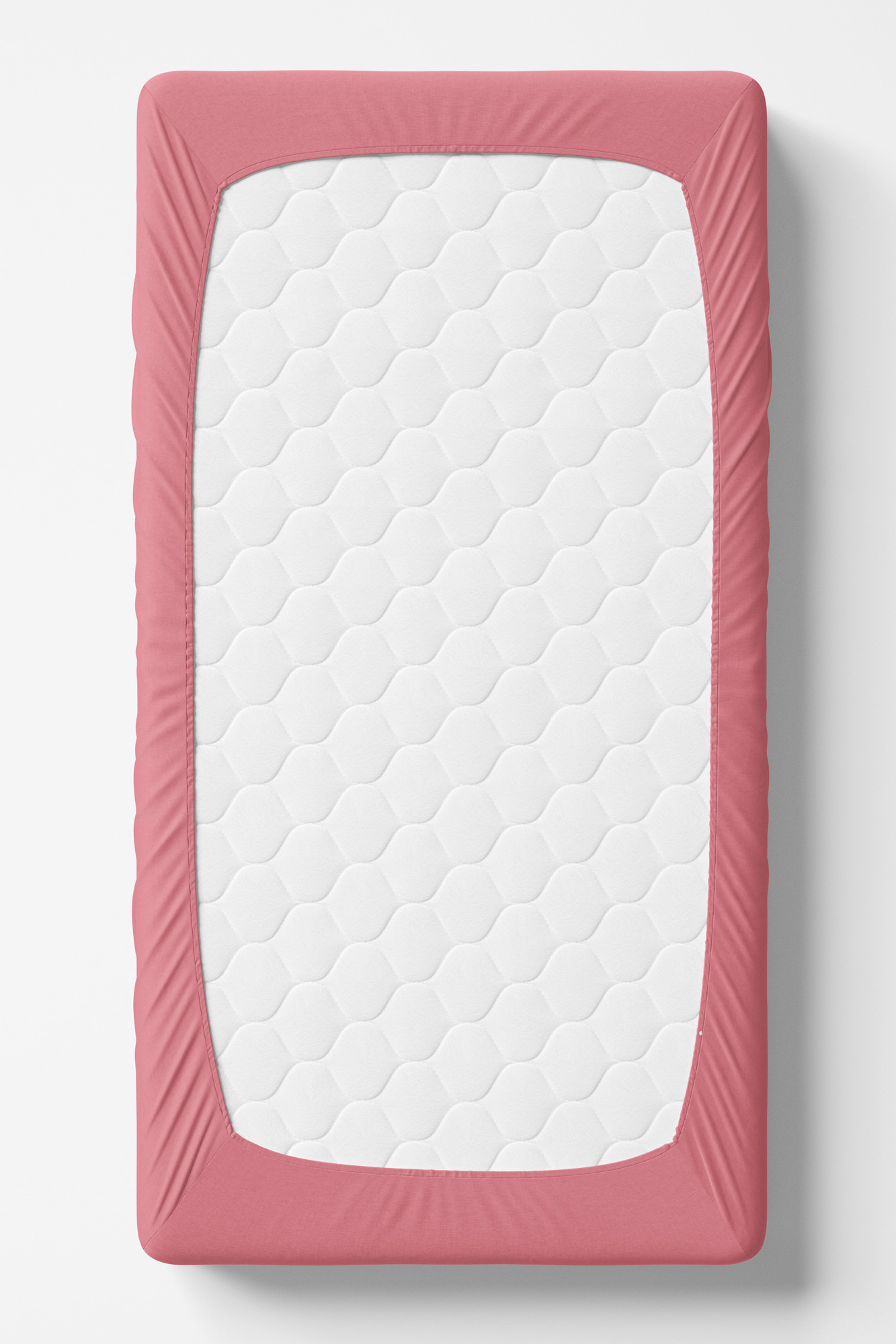 Prześcieradło jersey z gumką dla dzieci- różowe ciemniejsze - obrazek 2