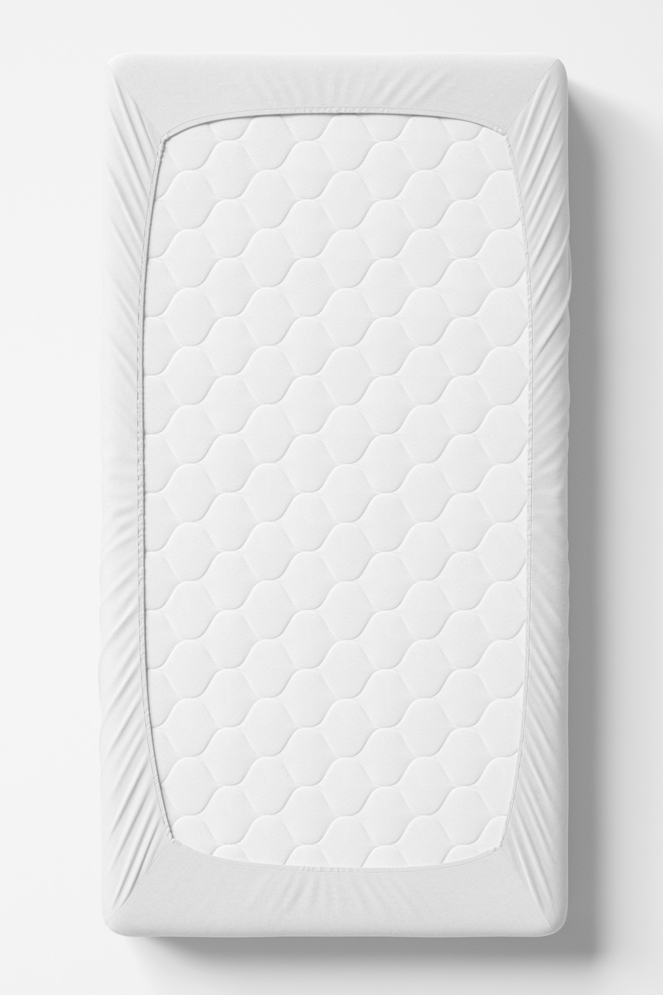 Prześcieradło jersey z gumką dla dzieci- białe - obrazek 2