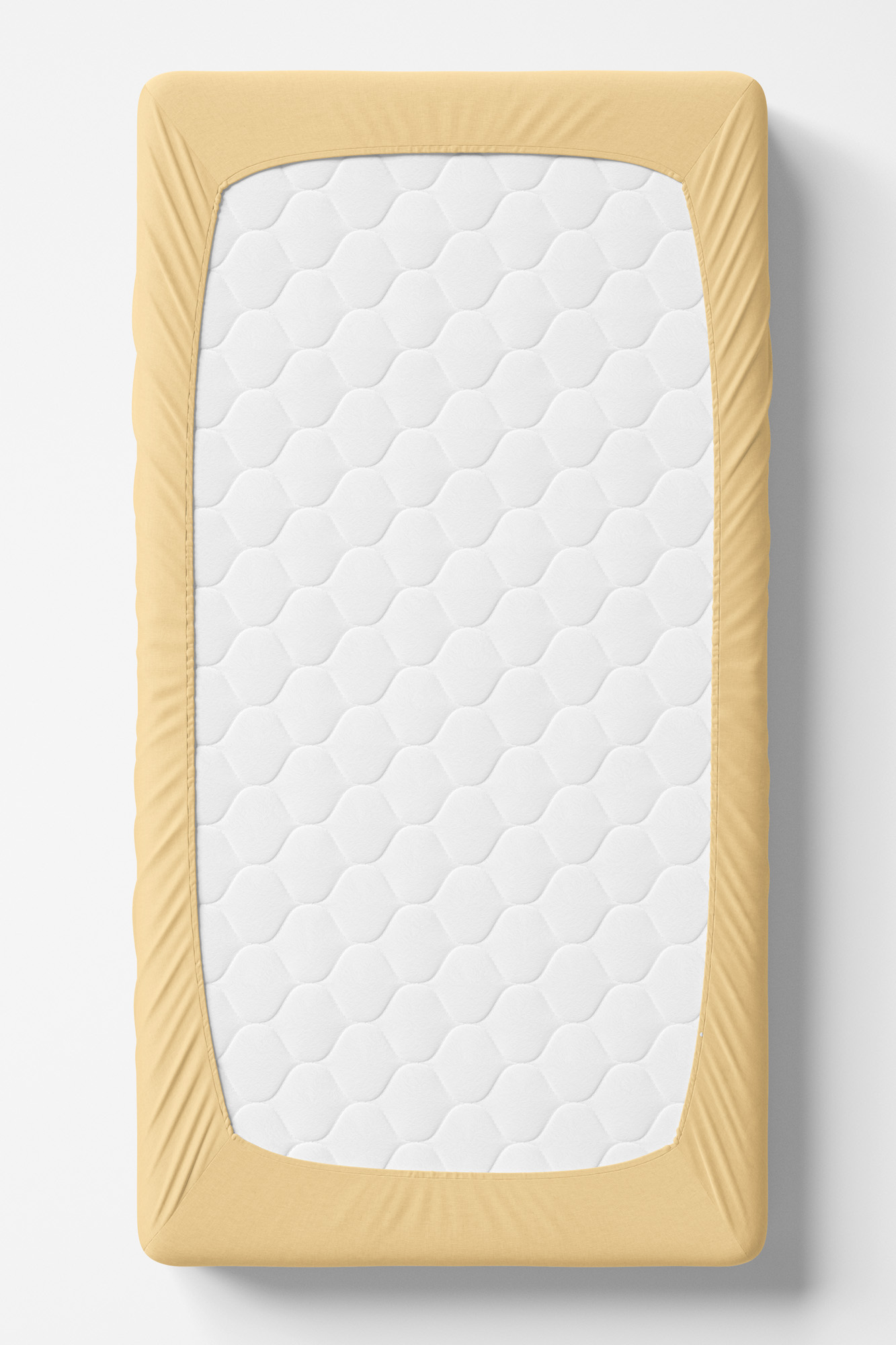 Prześcieradło jersey z gumką dla dzieci- żółte - obrazek 2