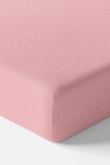 Prześcieradło jersey z gumką dla dzieci- różowe ciemniejsze