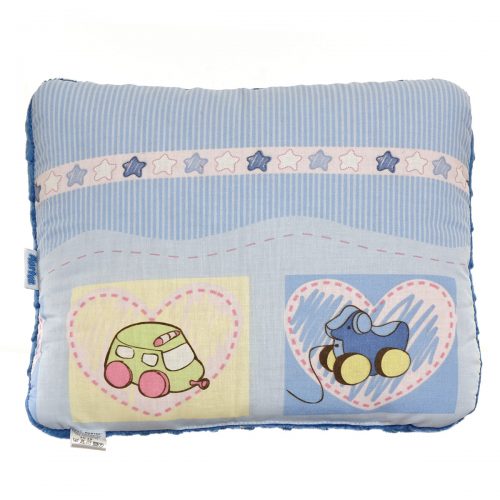 Poduszka Minky niebieska - różne wzorki dla chłopca