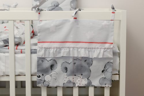 Pościel 7 częściowa szare misie - obrazek 2