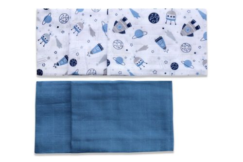 Pieluszka muślin mini kosmos - obrazek 2