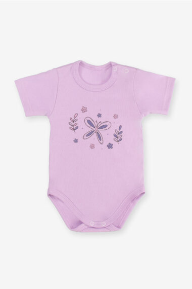 Body niemowlęce fioletowe motylek