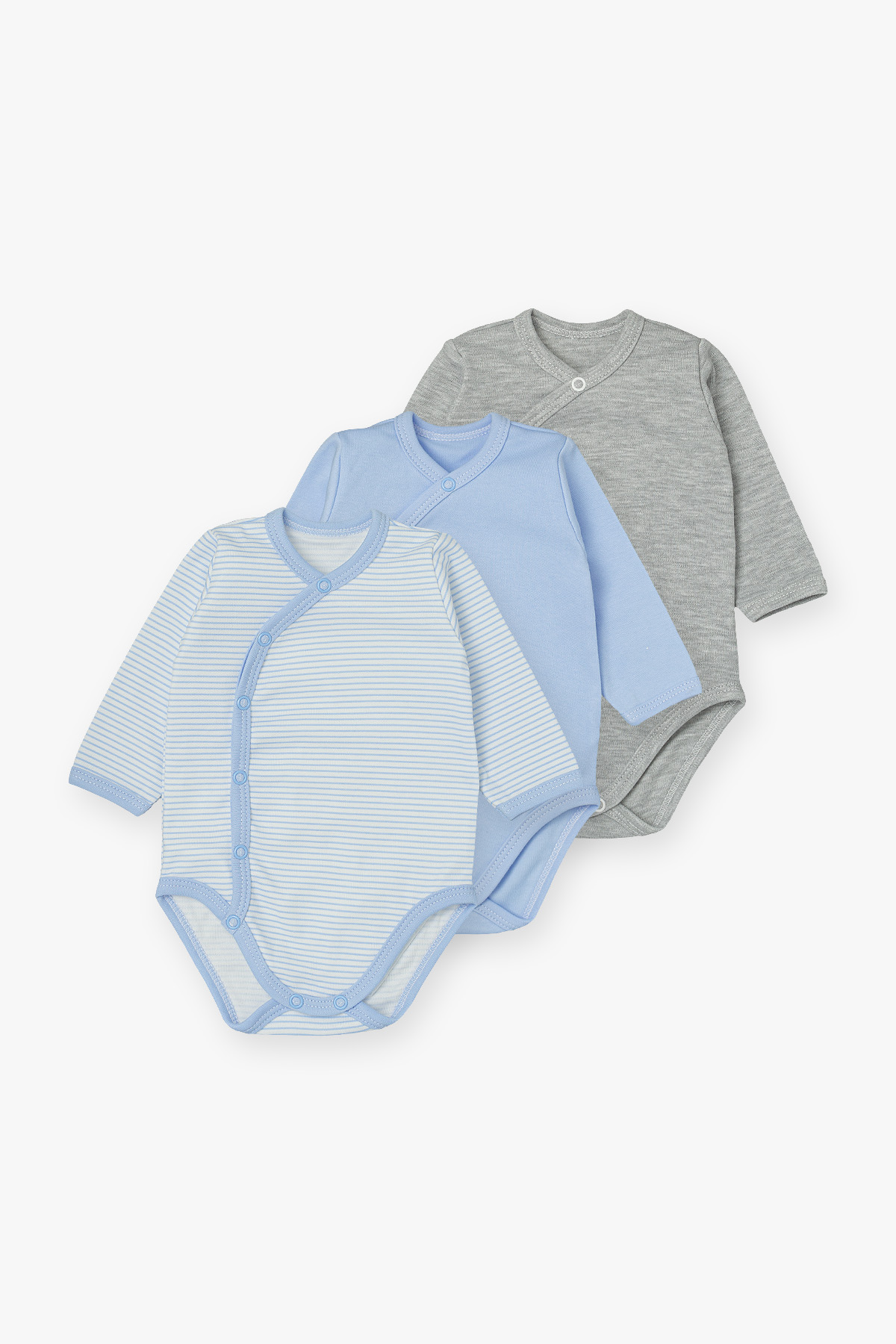 Body kopertowe niebieskie paski trzy pak