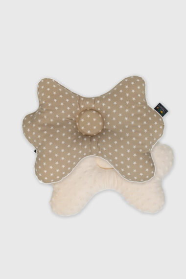 Poduszka niemowlęca korygująca beżowa w gwiazdki