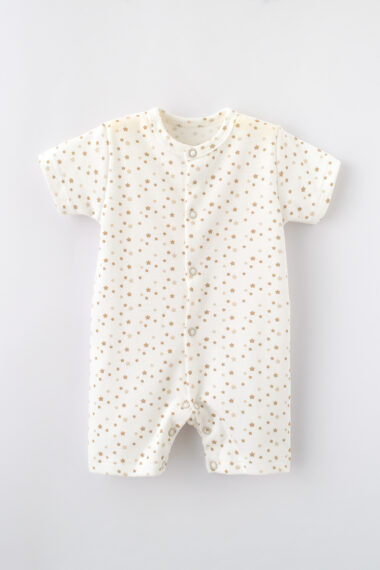 Rampers niemowlęcy gwiazdki beżowy