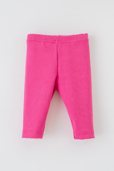 Leginsy niemowlęce prążkowane (różowy)