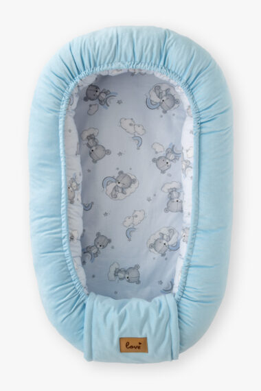 Kokon niemowlęcy „Senne Misie” – Niebieski