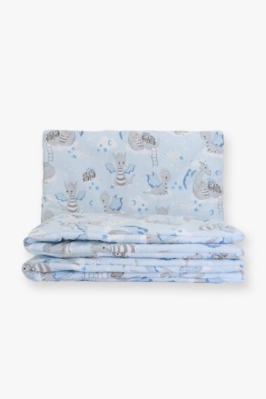 Pościel dziecięca z wypełnieniem "Niebieskie smoki"