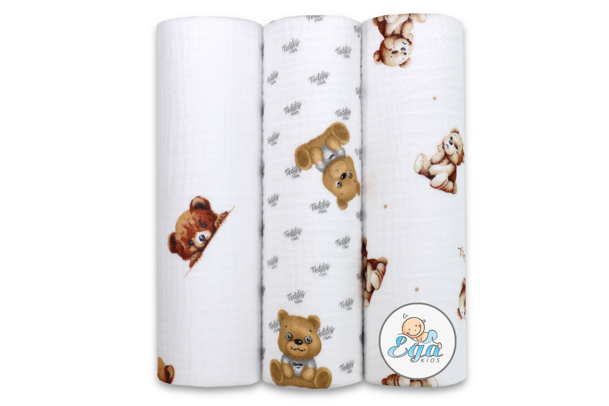 Pieluszki Muślinowe 60/80 Muślin kreszowany 3pak nr 5